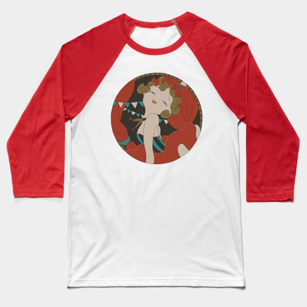 Circus Girl Baseball T-Shirt by Tasoya Maro